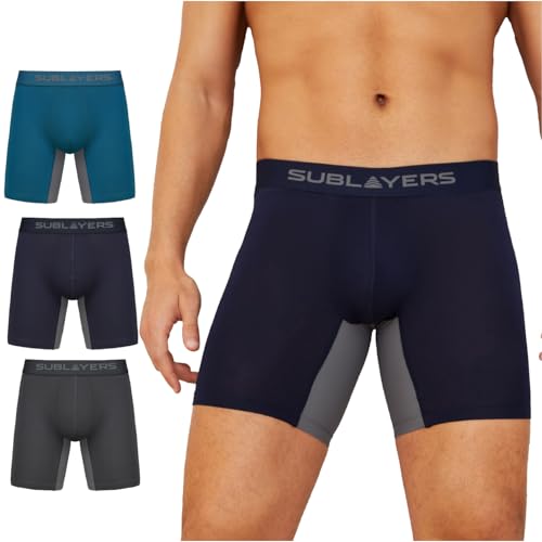 Boxers de bambú para hombre que evitan rozaduras y sudor con ropa interior 3D pack de 3