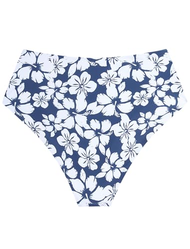 Image of ZAFUL Women High Waisted Bikini Bottoms Ruched Swimsuit Bottom Tummy Control Bathing Suit Bottoms