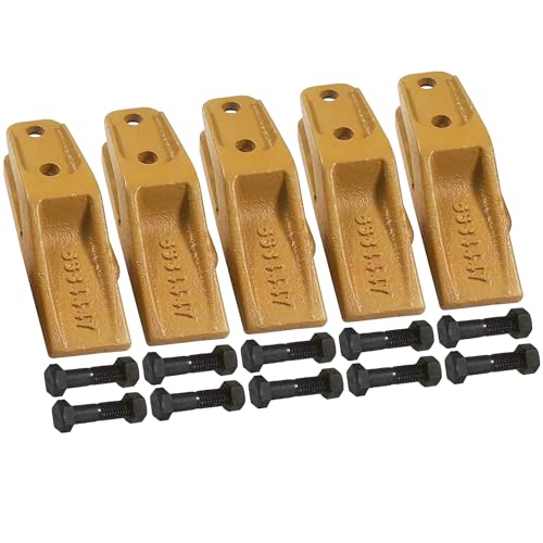 BDI Wear Parts - BDI Wear Parts 5 Pack 6684447 Trenching Bucket Teeth, Skid Steer Backhoe Bolt On Tooth Unitooth w/Bolt and Nuts Compatible with Skid Steer Mini Excavator Accessories