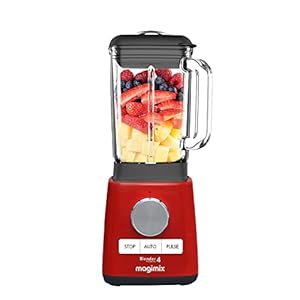Magimix Blender Power 4 | Quiet Mark Approval | Metal/Glass | 1300W | 1.8L | Red | 11629