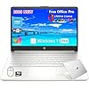 HP Computadora portátil HD de 14 pulgadas, procesador Intel N150, 16 GB de RAM, 384 GB de almacenamiento (128 GB UFS+256 GB MSD), con licencia de por vida de oficina, Copilot AI, Wi-Fi 6, cámara web, Windows 11 Pro, con accesorios