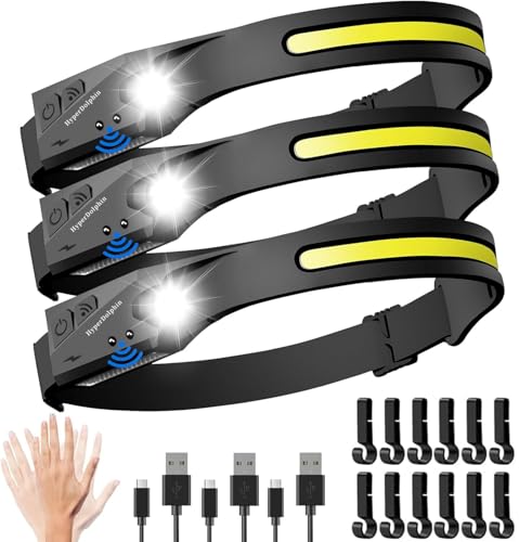 (3-Pack) Headlamp Rechargeable