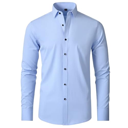 Camisa Social Masculina Manga Longa Camisa Slim Social Manga Manga Comprida Camisa Casual Elegante M