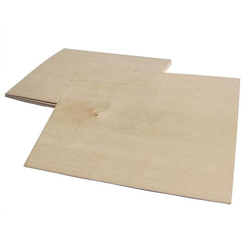 KF-Holz 10 Stück Sperrholzplatten Birke (A3 420 x 297 x 3mm) - Hochwertige Multiplex Platten für Bastelarbeiten, Holzzuschnitte, Modellbau