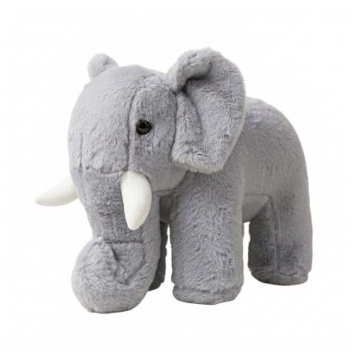Image of Grey Elephant Plush Soft Toy 30 cm | Ultra Soft Stuffed Elephant Teddy for Kids, Boys, Girls & Adults | Cute Cuddly Animal Plush Toy for Birthday Gift, Baby Shower & Room Decor
