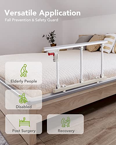 Oasisspace Bed Safety Rail - Folding Bed Rail For Elderly Adults, Bed Guards For Seniors, Bed Assist Handle For Preventing Falling Out Of Bed, Fit King, Queen, Full, Twin, 28.5"X16" #TOP5