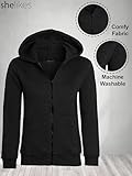 shelikes Kids Girls Boys Zipper Hoodie Unisex Zipper Top Jacket PE School Sweat Hoodie Casual Fashion UK Size 5-14 Years Black - Image 7