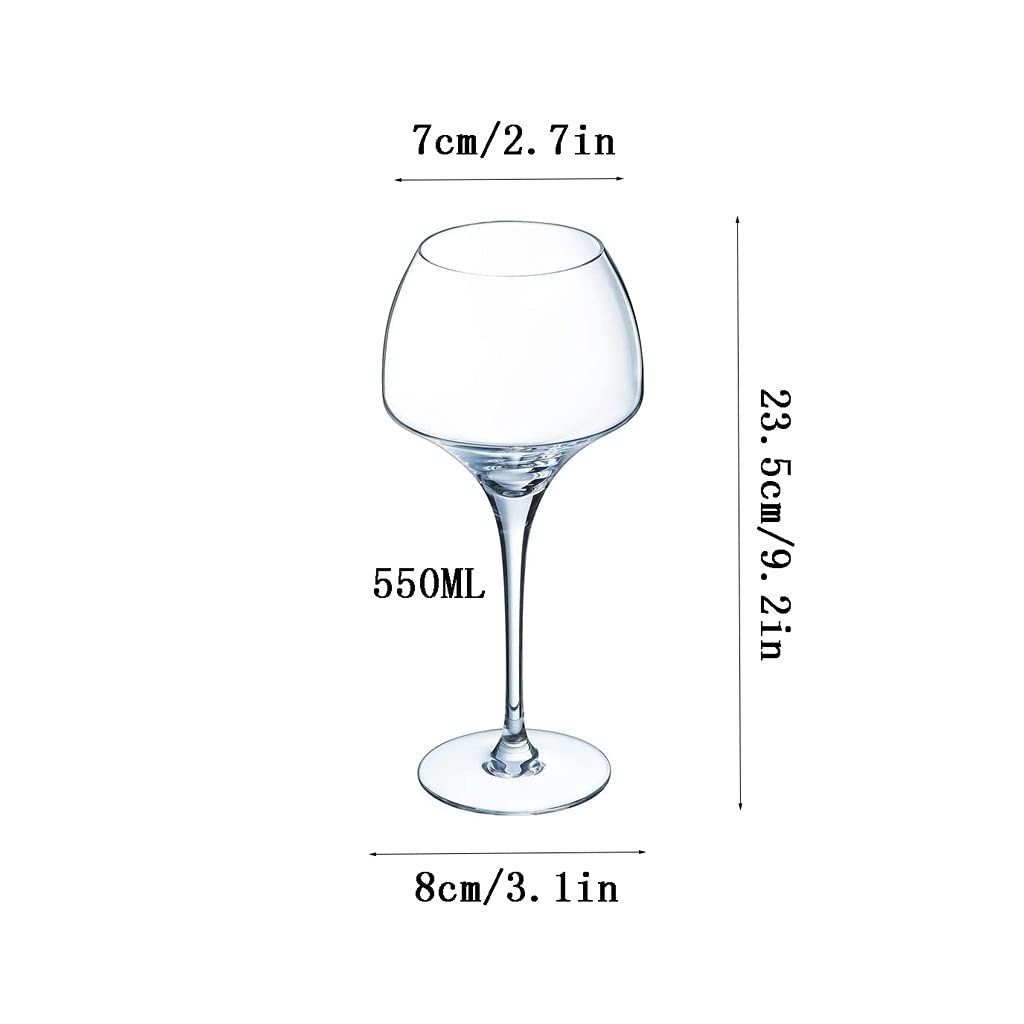 Flute da Champagne Elegante bicchiere da vino rosso di alta qualità, resistente, senza piombo, in cristallo, for matrimonio, champagne, bicchiere da degustazione di vino bianco, 550 ml. Bicchieri da c