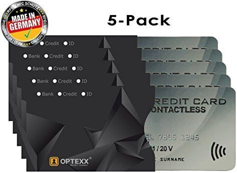 RFID / NFC Blocking Sleeves Finn Credit- / Debit Card Protector Id Theft Protection Case with OPTEXX Protection