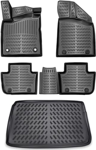 Tapis de sol 3D en caoutchouc pour MG4 et bac de coffre haute finition ELMASLINE
