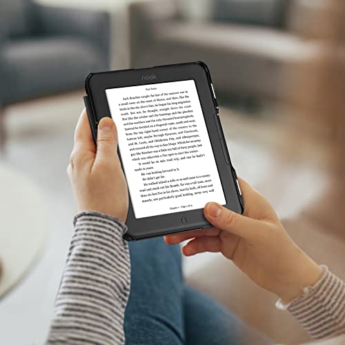 Fintie Slimshell Case For Nook Glowlight 4 (2021) / Nook Glowlight 4E (2022), Ultra Lightweight Pu Leather Cover For 6" Barnes And Noble Nook Glowlight 4 & Glowlight 4E Ebook Ereader, Black #TOP6