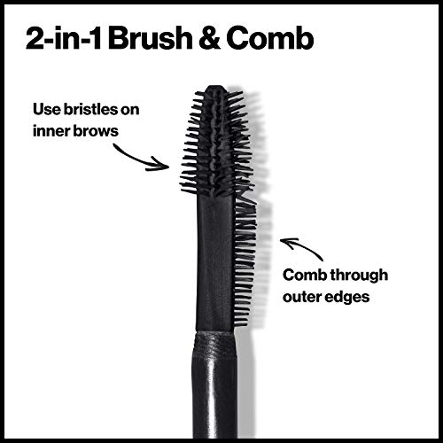 Revlon ColorStay Brow Fiber Filler, Longwearing & Volumizing Waterproof Eyebrow Gel, 305 Dark Brown, 0.23 fl. oz