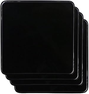 Reston Lloyd G-105-B Square Gas Stove Burner Covers, Set of 4, Black