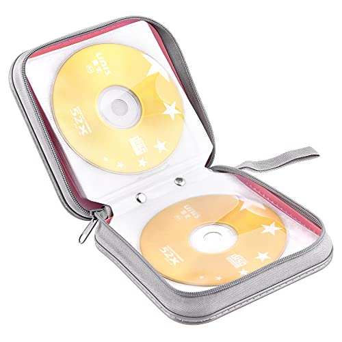 Bivisen Cd Case, Dvds Wallet Holder, Cd/Dvd Case Wallet 40 Discs Heavy Duty Bag Binder Storage Booklet Album (Light Pink) #TOP4