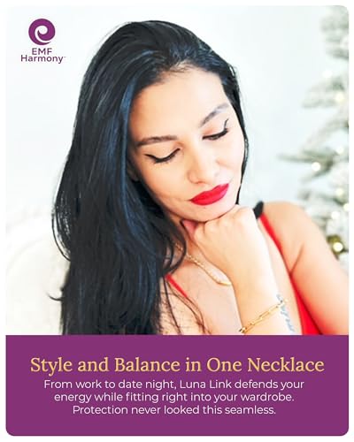 EMF Harmony Rolo Chain Necklace – 18K Gold Vermeil & Sterling Silver Minimalist Women’s Jewelry with Bioresonance for Presence & Clarity (Adjustable 16-18" 3mm Rolo Chain)4