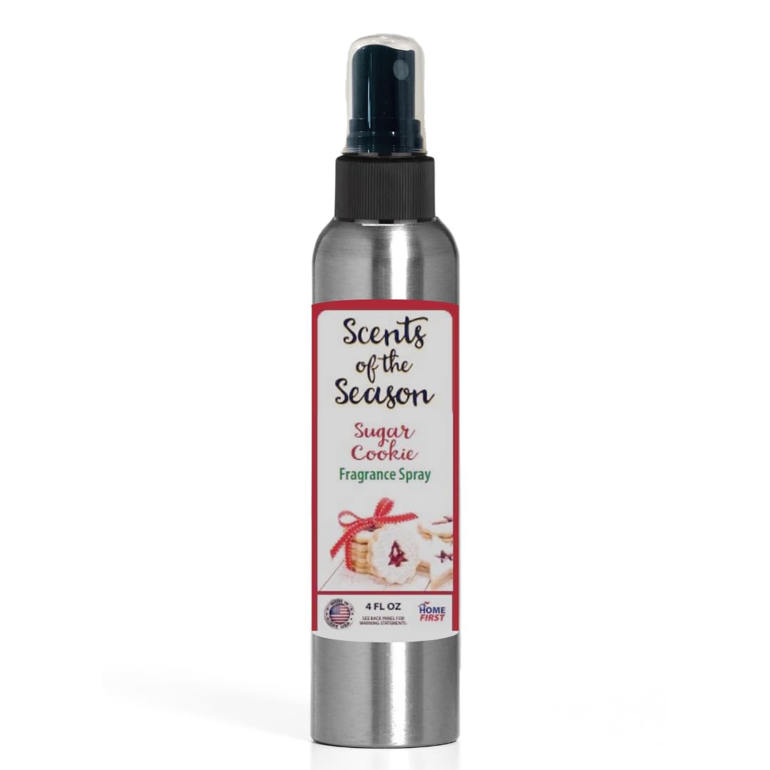 Scent of the Season Natural Essential Oils Odor Eliminating & Deodorizing Spray - The Sweet Smell of Innocence in our Sugar Cookie Scent Freshens Up Your Bedroom, Bathroom or Clothes - Perfect for linens, Lingerie and Home