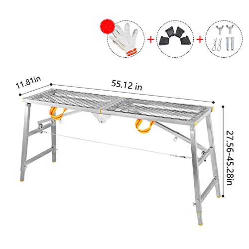 Échafaudage de chantier pliable et extensible avec plateforme de travail - 3
