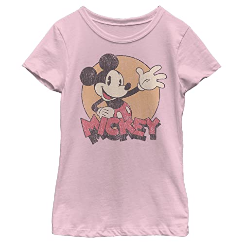 T-shirt Disney Rose Clair pour Fille XS vêtement haut basique col rond rose