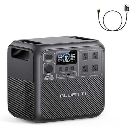 BLUETTI Elite 200 V2 Portable Power Station 2073.6Wh 2600W Solar Generator