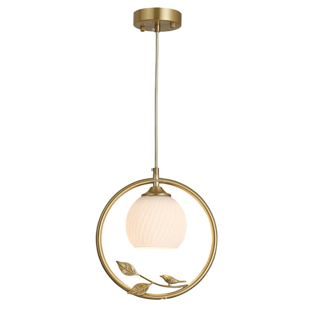 Abat-jour en verre pour lampe suspendue dorée luminaire réglable îlot cuisine