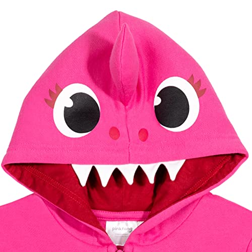 Pinkfong Baby Shark Little Boy Girl Kids Zip Up Cosplay Hoodie 6-6X Pink #TOP1