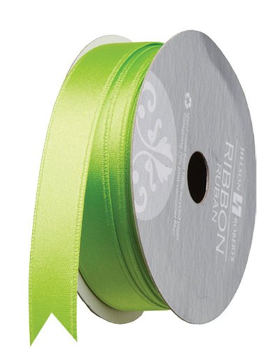 Ruban de satin double face citron vert pour emballages cadeaux élégants
