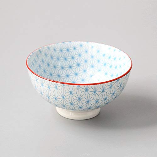 TEmkin Plate and Bowl Sets Japanese and Wind 4.5-inch Rice Bowl Ceramic Unglazed Anti-scalding Bowl European Simple Household Soup Bowl High-Legged (Color : E) (P)