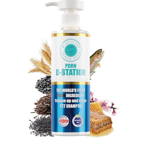 D-STATION Volume UP & Shine Pet Shampoo - PDRN�ƃ}�k�J�n�j�[�z�� - �畆�̌��N�𑣐i���A�ێ��A����݂̊ɘa�A���L�h�~�A�т̃{�����[���A�b�v�ƃc����񋟁A���ƔL�p�B300ml
