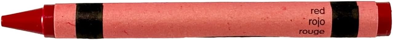 MinifigFans 50 Red Crayons Bulk - Single Color Crayon Refill - Regular Size 5/16" x 3-5/8"