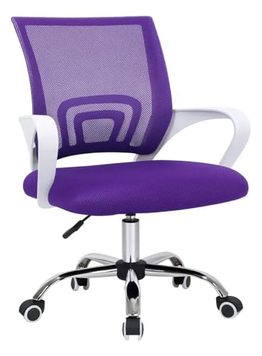 Cadeira de Escritório Ergonômica Stoel Start Home Office Confortável Secretária Giratória Encosto Respirável Mesh (Roxo)