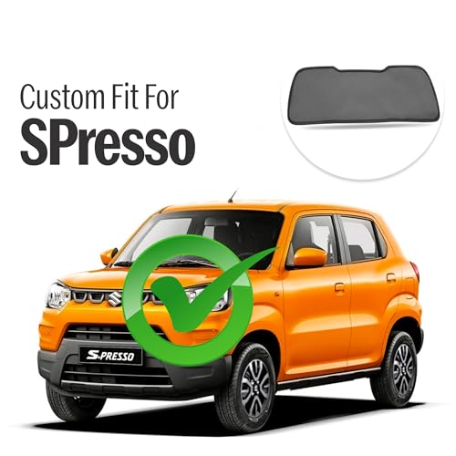 Image of Autofact Dicky Curtain for Maruti SPresso | Custom Fit Rear Windshield Sunshade | UV & Heat Protection | Foldable Mesh | Privacy & Cooling Car Accessory