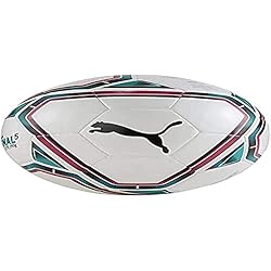 PUMA teamFINAL 21 Lite Ball 290g Balón de Fútbol, Unisex Adulto, White-Rose Red-Ocean Depths Black, 5