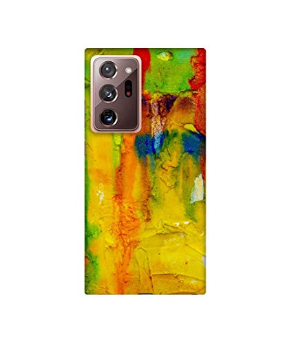 Image of Amazon Brand - Solimo Designer Yellow and Green Paint 3D Printed Hard Back Case Mobile Cover for Samsung Galaxy Note 20 Ultra