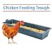4 Pack Chicken Feeder Plastic Feed Trough Bucket for Chicken Duck Pigeon Bird Livestock Pet Poultry (Length: 16.5