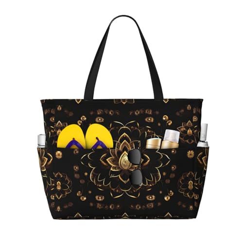 Sac à bandoulière étanche à motif lotus pour la ville
