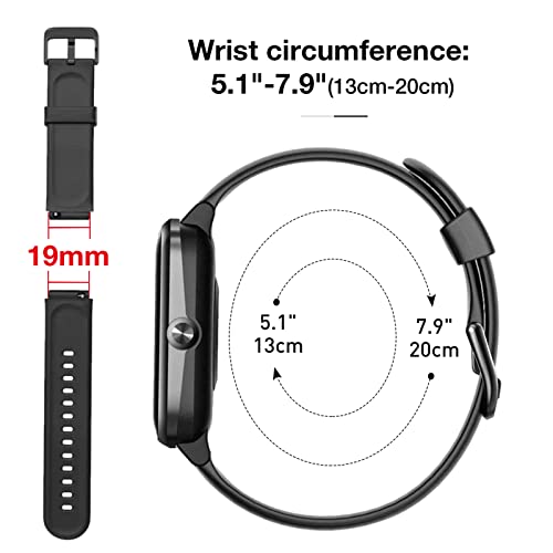 Correas Reloj 19mm para ID205l,Correa para ID205L, ID205S, ID205G, ID215G, SW025, SW023, SW021, SW020, TE021, TE020, YM023, YM021, YM020 Uwatch3 Ufit GT Smartwatch - imagen 5