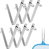 AR-PRO (6-Pack) Replacement Pool Butterfly Clips, Stainless Steel V-Clips for Swimming Pool Pole Net, Pool Brushs, Skimmers, and Leaf Nets - Works for Cleaning Ground or Inground Pool Walls