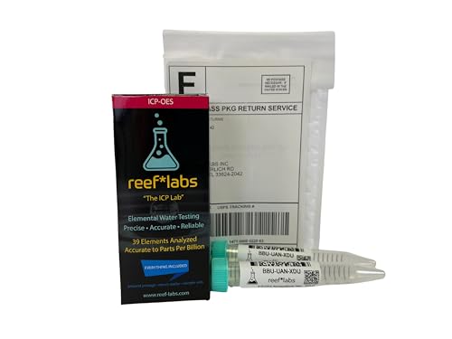 ICP Water Test - Elemental Water Test Kit - 45 Elements - Reef Aquarium Test -ICP-OES - Saltwater Test Kit - Reef Tank Water Test
