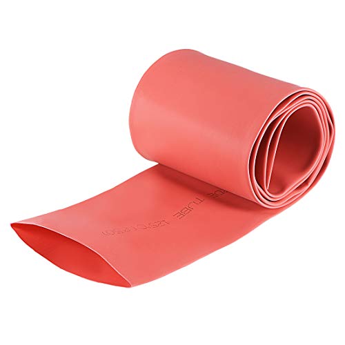 Gaine thermorétractable rouge 50mm 1m de long uxcell pour isolation électrique