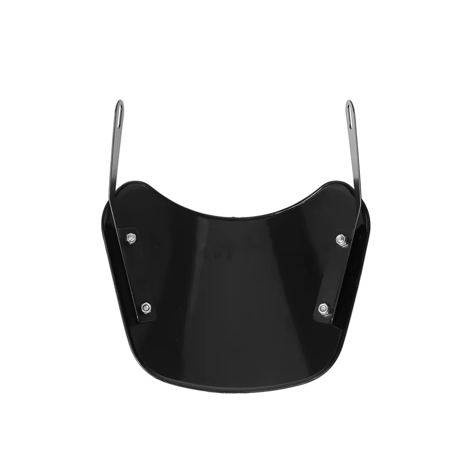 schermo moto Per 5-7 '' Per Faro Rotondo Moto Parabrezza Deflettore Antivento Universale(Nero)