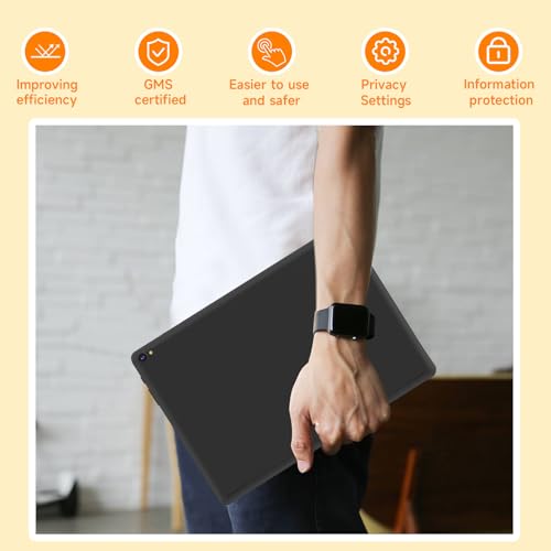 Image of Android 15 Tablet 10 inch, 2 in 1 Tablet with Keyboard. 6GB RAM+32GB ROM Support 1TB Expandable Tablets PC, Quad-Core CPU, HD Screen, BT, WiFi, Long Battery Life Tablets with Case Mouse Stylus, Black