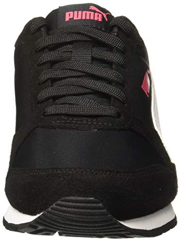 Tênis St Runner V2 Nl, Puma, Adulto Unissex, Preto/ Branco/ Rosa, 38