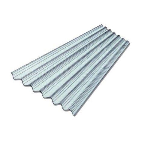 Chapa galvanizada ondulada de 200 x 90 cm, grosor de 0,25 mm, para paredes y techos, 6 unidades