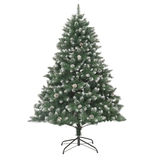 Gecheer Árbol de Navidad Árboles de Navidad Artificiales Árbol de Navidad Artificial con Soporte Acero 180 cm,Decoración Navideña,Soporte de Pie,Metálico Fácil Montaje