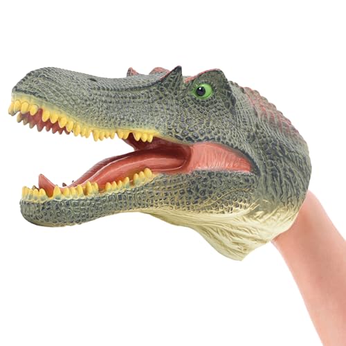 Gemini&Genius Large Spinosaurus Dinosaur Hand Puppet, Soft Rubber Dino Toy
