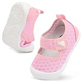 BARERUN Kids Boys Girls Swim Water Shoes Toddler Kids Swim Non Slip Quick Dry Beach Barefoot Sports Shoes Aqua Socks for Beach Outdoor Sports Pink Infant Size 12-18 Months