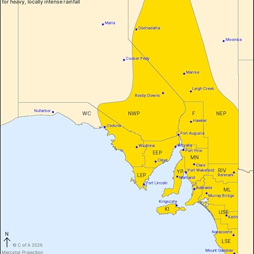South Australia on flood watch. Thousands without power