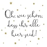 Servietten Schrift 20 Servietten Wie schön im Winter | Spruch | Sprüche | Tischdeko 33x33cm