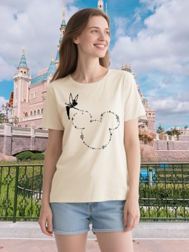Image of Magic Kingdom Castle Shirt Holiday Short Sleeve Boho Clothes for Women