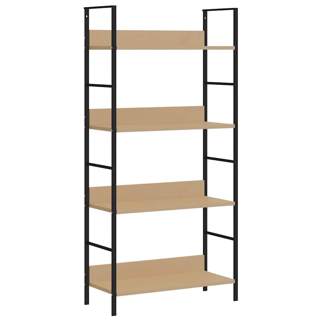 Amazon｜vidaXL 4段 ブックシェルフ オーク60x27.6x124.5cm